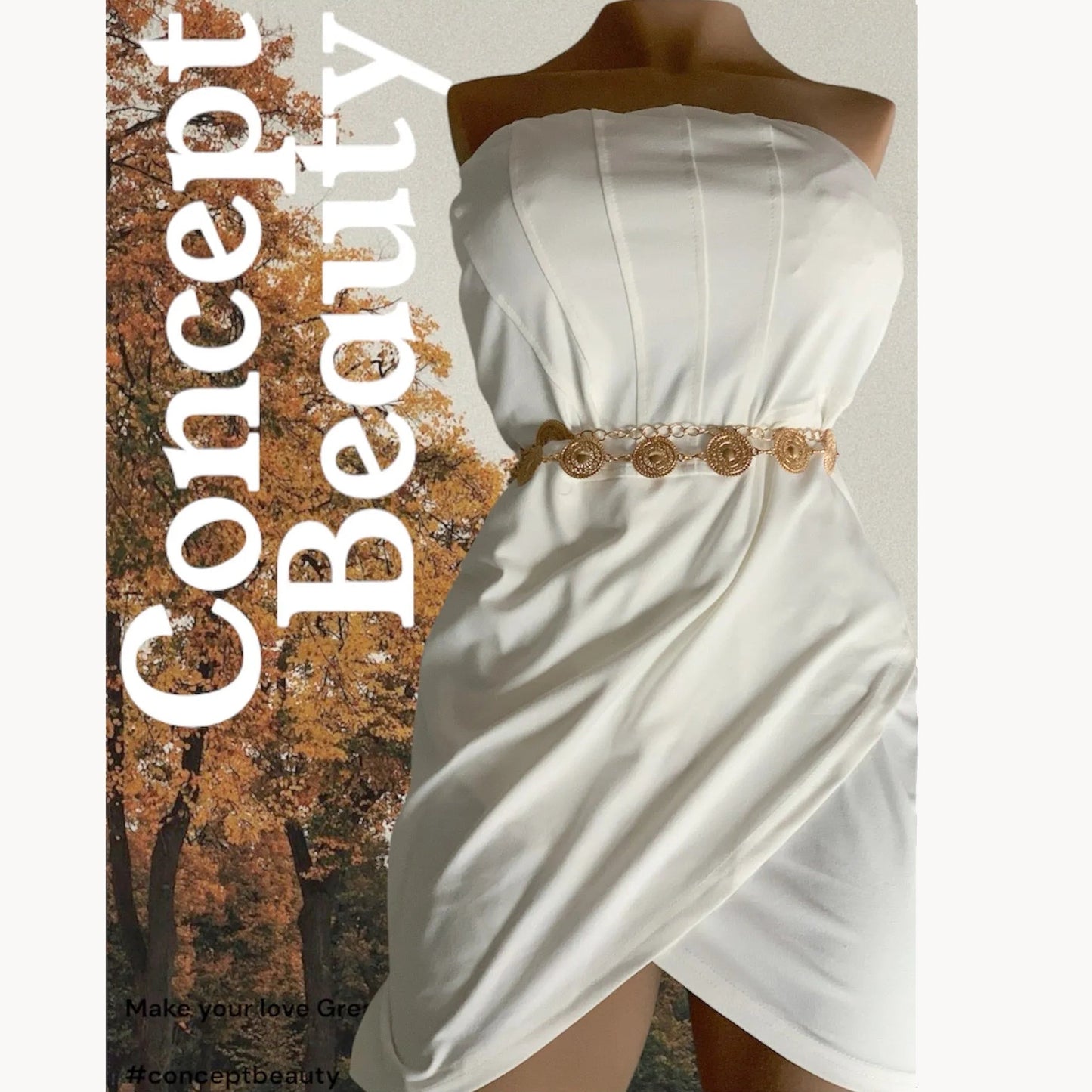 Robe Drapée Blanche – Déesse Moderne