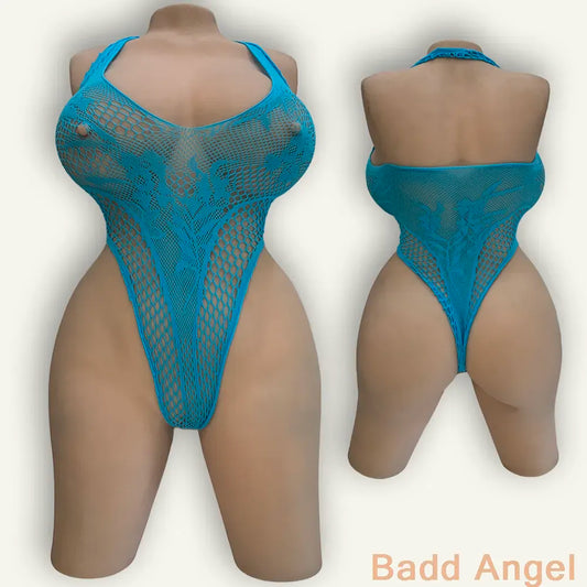 Body en Maille Bleu – Mystère Captivant