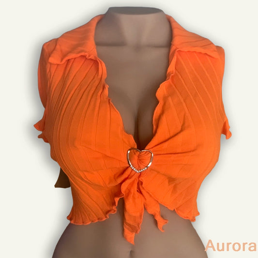 Chemisette Côtelée à Nouer, Élégante et Confortable