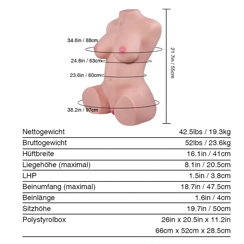 candice pro de size chart