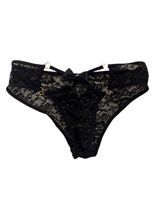 Black Lace Panties - Elegant Seduction white background