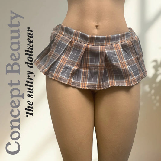 Jupe à Carreaux Grise – Charme Rebelle et Élégance Sauvage