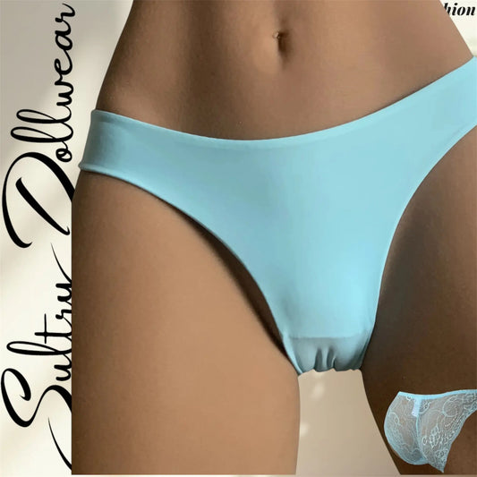 Sky Blue Lace Briefs – Sensual Softness