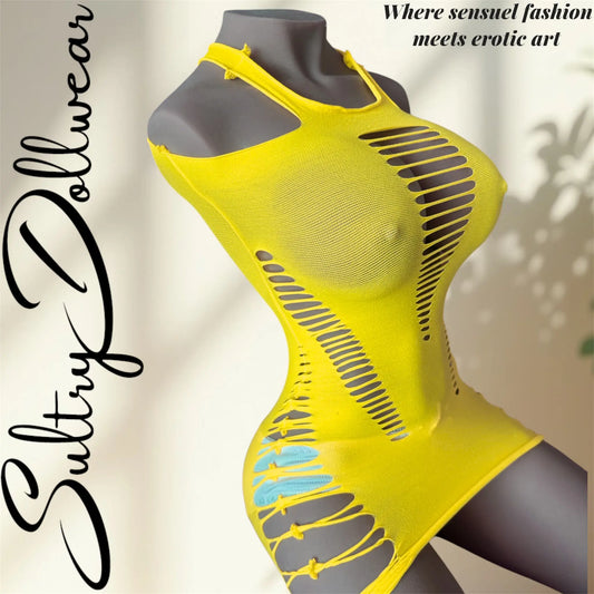 Robe en maille Électrisante – Découpes Audacieuses