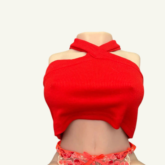 Red Criss Cross Top