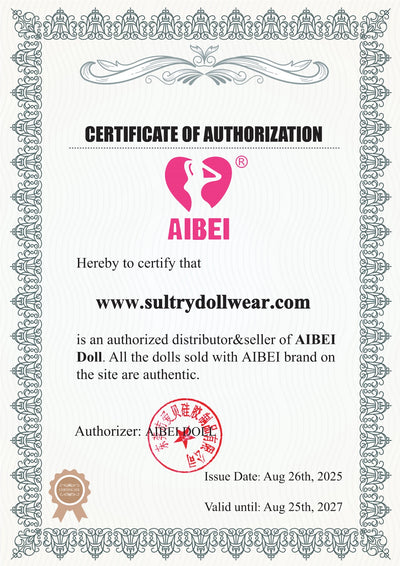 Certificat d'authenticité Our sensual partner Aibei Doll