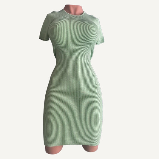 Soft Vice–Ribbed Dress