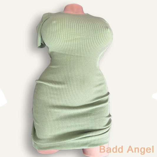 Soft Vice–Ribbed Dress