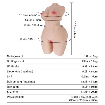 hannah mini size chart