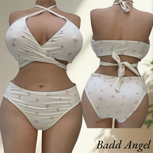 Badd Angel in white bikini